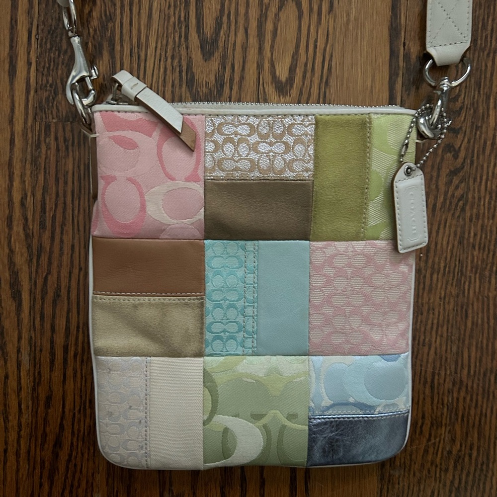 Vintage Coach Patchwork Monogram Crossbody Bag - Picture 4 of 6